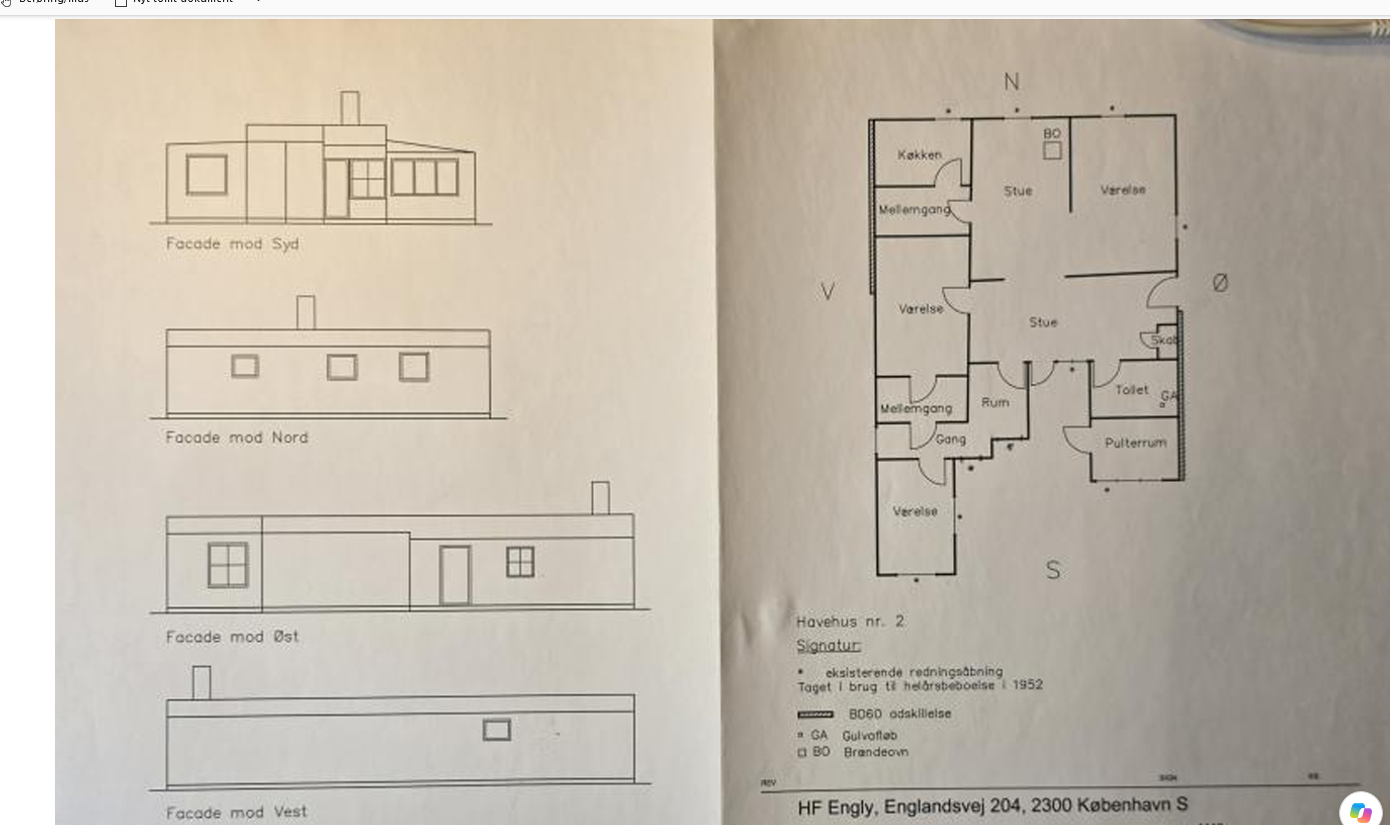 Plantegning af det historiske hus